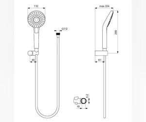 Душевой гарнитур Ideal Standard Idealrain B2239AA