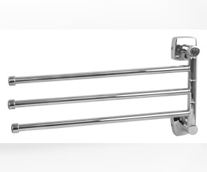 Полотенцедержатель Fixsen Kvadro FX-61302A-3 поворотный, тройной, 34 см, хром