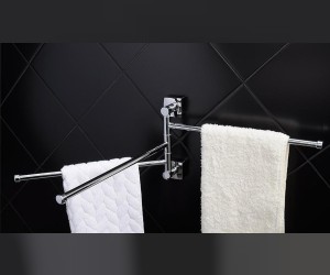 Полотенцедержатель Fixsen Kvadro FX-61302A-3 поворотный, тройной, 34 см, хром
