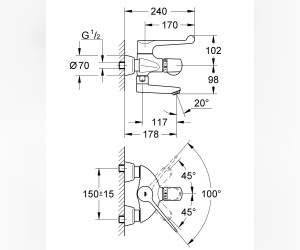 Термостат Grohe Grohtherm Ergomix для раковины медицинский 34021000