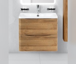 Тумба под раковину Belbagno Acqua 60 cм подвесная, Rovere Rustico, ACQUA-600-2C-SO-RR