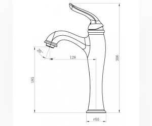 Смеситель для раковины BelBagno Tiffani TIF-LMC-CRM