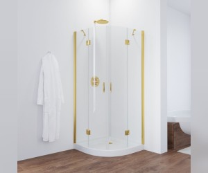 Душевой уголок Vegas Glass AFS, 90 x 90 x 190 см, профиль золото, стекло прозрачное