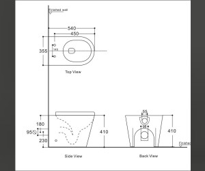 Приставной унитаз Aquanet Tavr 2.0 F LX-1908 (243544) безободковый Rimless, с крышкой-сиденьем Soft Close - Slimseat