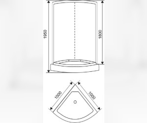 Душевая кабина Arcus Style S-03, 100 x 100 см, стекла - матовые фактурные