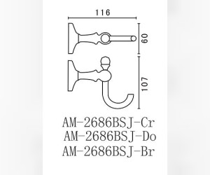 Крючок Art&Max Antic Crystal AM-E-2686BSJ-Do, золото