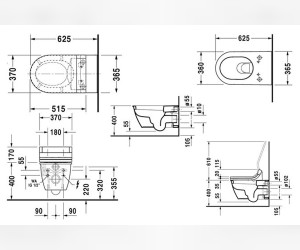 Подвесной унитаз Duravit Darling New 2544590000 37х62 см