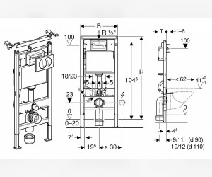 Комплект Geberit Renova Compact Rimfree, унитаз подвесной, сиденье, кнопка Delta20 Комплект Geberit Renova Compact Rimfree, унитаз подвесной, сиденье, кнопка Delta20