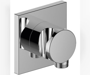 Шланговое подключение Keuco IXMO 59592 010002 с держателем душевой лейки DN 15, квадратное основание
