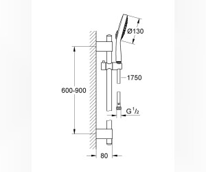 Душевой гарнитур Grohe Power & Soul 27733000