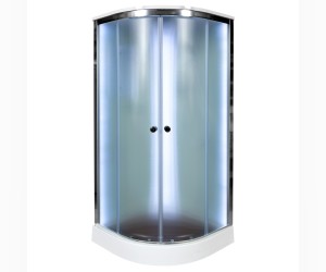 Душевая кабина Deto D D01S LED 100 x 100 см, с крышей и LED подсветкой
