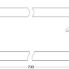 Полотенцедержатель FBS Vizovice VIZ 033 длина 70 см, хром