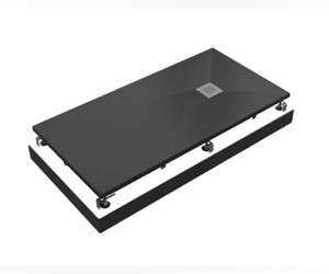 Поддон литьевой Bas Essentia 120 x 90 см, ЛП00093, черный (pure black)