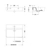 Раковина Gala Emma Square 27010, 60 x 45 см