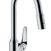 Смеситель Hansgrohe Focus M42 для кухонной мойки с выдвижным изливом, хром глянцевый, 71800000