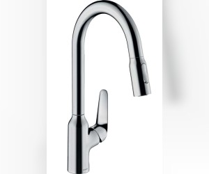 Смеситель Hansgrohe Focus M42 для кухонной мойки с выдвижным изливом, хром глянцевый, 71800000