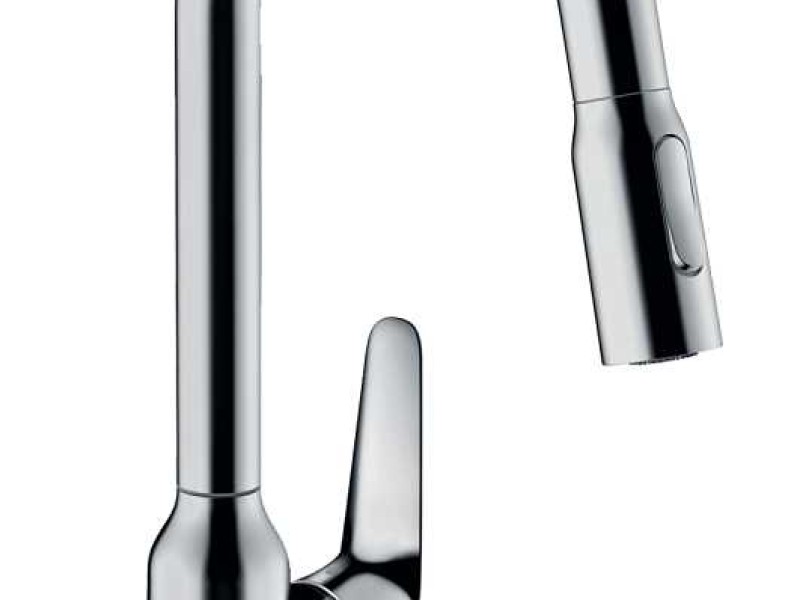 Смеситель Hansgrohe Focus M42 для кухонной мойки с выдвижным изливом, хром глянцевый, 71800000