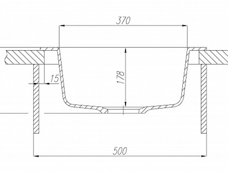 Кухонная мойка Акватон Иверия круглая, графит, 1A711032IV210
