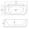 Ванна акриловая Aquanet Family Elegant B 180 x 80 см, правая, белый матовый, 260055
