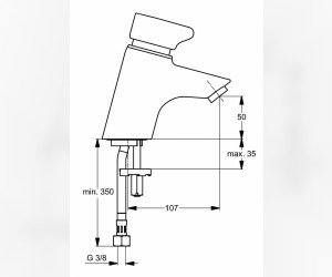 Смеситель Ideal Standard Ceraplus для раковины, хром, B8295AA