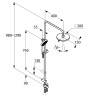 Душевой гарнитур Kludi Dual 6609105-00 с верхним душем