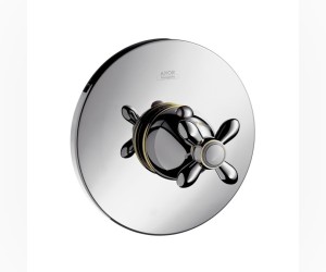 Смеситель для душа AXOR Carlton 17716090, термостатический, Highflow, хром с золотом