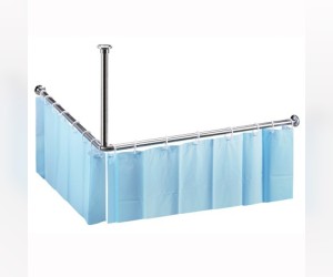 Штанга для занавески Bemeta Shower 101120042 90 x 90 см для душа угловая, нержавеющая сталь блеск