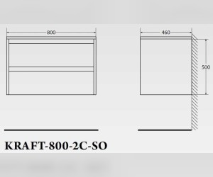 Тумба под раковину BelBagno Kraft KRAFT-800-2C-SO-PP, подвесная
