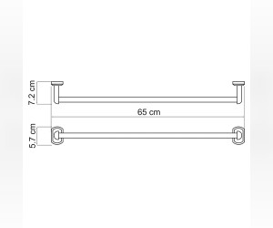 Полотенцедержатель WasserKRAFT 3030, 65 см, хром