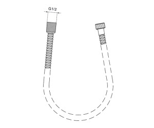 Душевой шланг Ideal Standard Idealrain, M1/2“xM1/2“, 180 см, хром, A2427AA