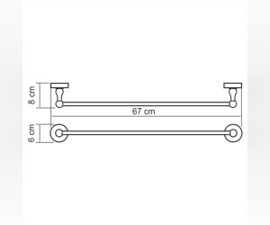 Полотенцедержатель WasserKRAFT K-6930, 67 см, хром