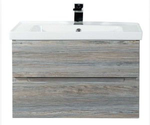 Тумба под раковину Art&Max Techno 90 см подвесная, сосна, AM-Techno-900-2C-SO-LW635