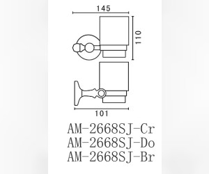 Стакан Art&Max Antic Crystal AM-E-2668SJ-Do, золото