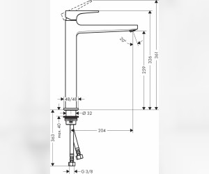 Смеситель Hansgrohe Metropol 32512140 для раковины, шлифованная бронза