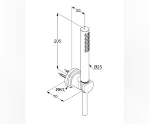 Душевой гарнитур Kludi Nova Fonte 2085005-25 для ванны и душа 1S, Classic, хром