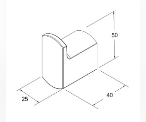 Крючок Gustavsberg Square GB41103904 2.5 x 4 x 5 см, хром