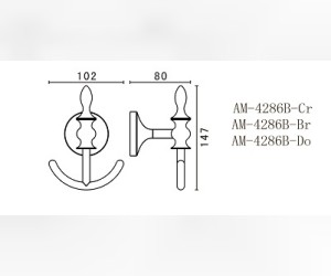 Крючок Art&Max Bohemia AM-E-4286B-Do, золото