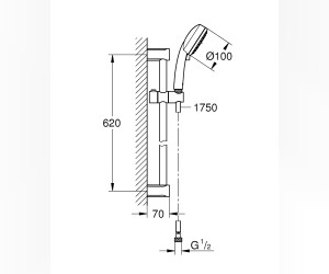 Душевой гарнитур Grohe New Tempesta Cosmopolitan 100 II 2757820E (2757810E)
