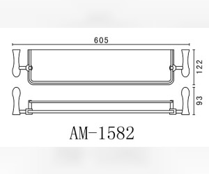 Полка стеклянная Art&Max Elegant AM-E-1582