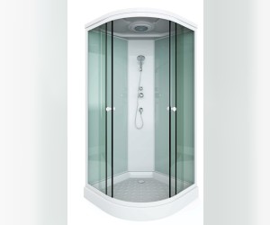 Душевая кабина Arcus Style S-12, 90 x 90 см, фронтальные стекла - матовые фактурные, задние - белые матовые