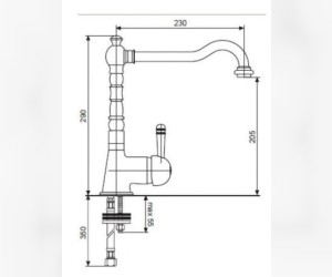 Смеситель для кухни Emmevi Laguna 40516BEG, белый гранит