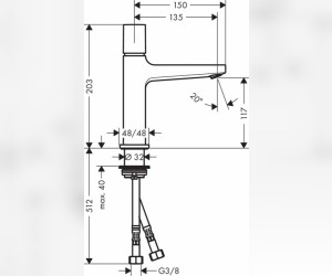 Смеситель Hansgrohe Metropol 32571000 для раковины