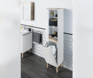 Пенал Vitra Sento 40 см напольный, правосторонний, с корзиной для белья, 60842