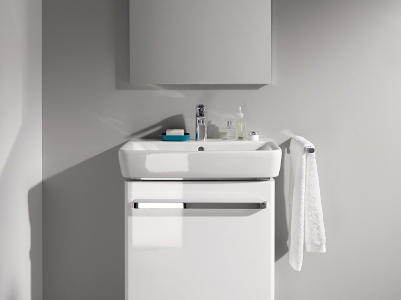 Тумба под раковину Geberit Renova Compact, 55 см, цвет белый глянцевый, 862060000