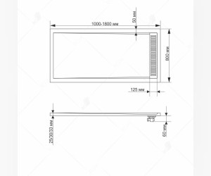 Душевой поддон RGW STМ-138W 14202813-01 130 x 80 см, прямоугольный, цвет белый, из искусственного камня