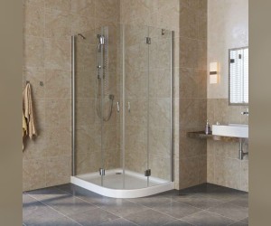 Душевой уголок Vegas Glass AFS-F Lux, 120 x 110 x 189.5 см, профиль глянцевый хром, стекло прозрачное