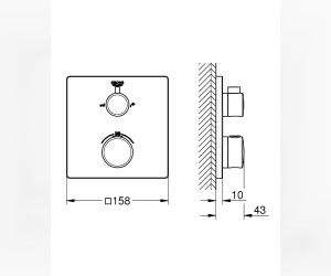 Смеситель Grohe Grohtherm 24080000, термостатический, для ванны и душа