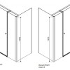 Душевой уголок Radaway EOS KDS 140L/Rx90, 90 х 140 х 197 см, стекло прозрачное