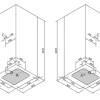 Душевая кабина Vitra Zest, 90 х 90 см, профиль черный матовый, стекло прозрачное, левая/правая