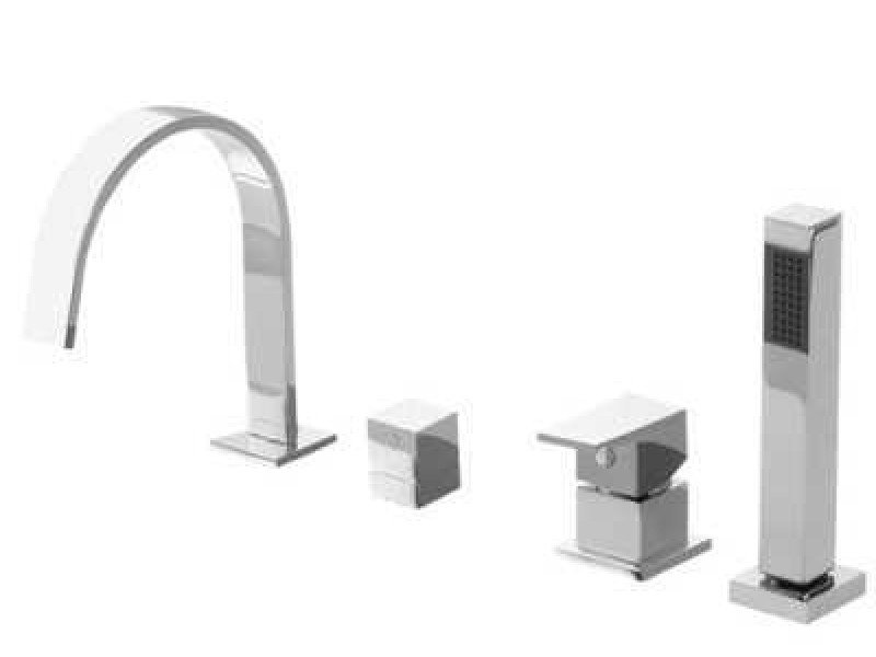 Смеситель Bandini Ice Cube 2 766340PN03 для ванны/душа, никель/ручка без вставок